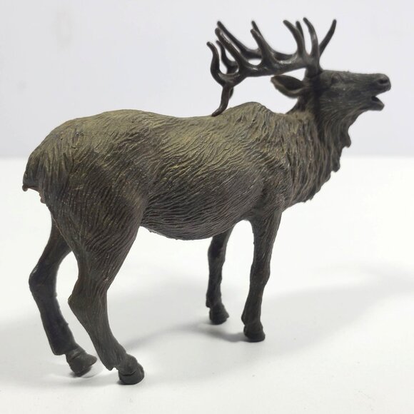 New Ray Elk 3" Vintage Figure Wildlife Brown Plastic - Picture 10 of 16